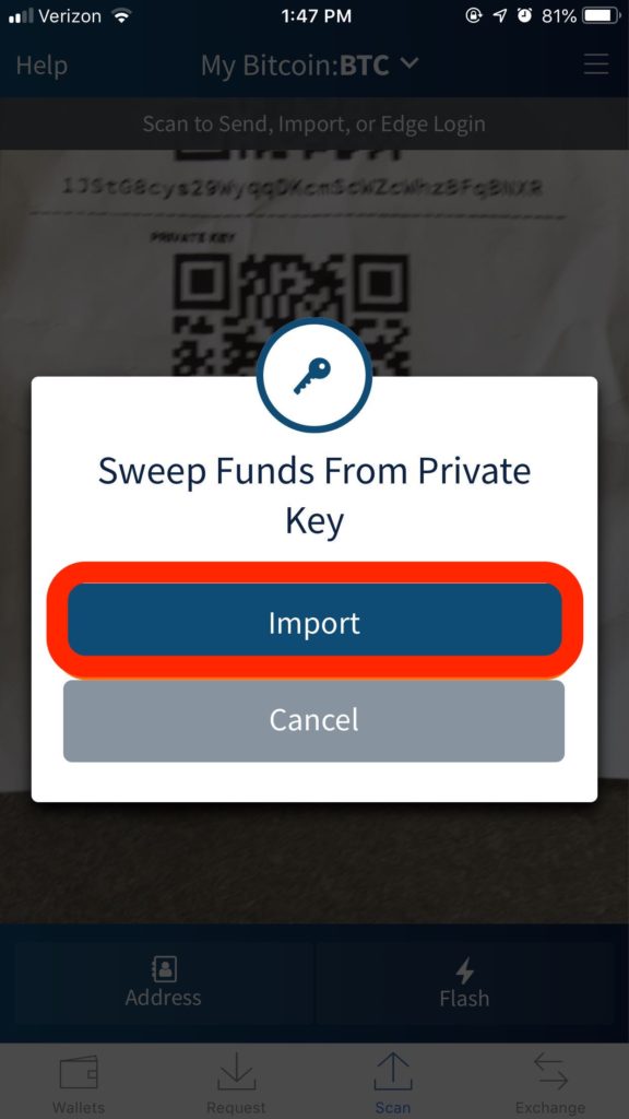Sweep Funds From Private Key